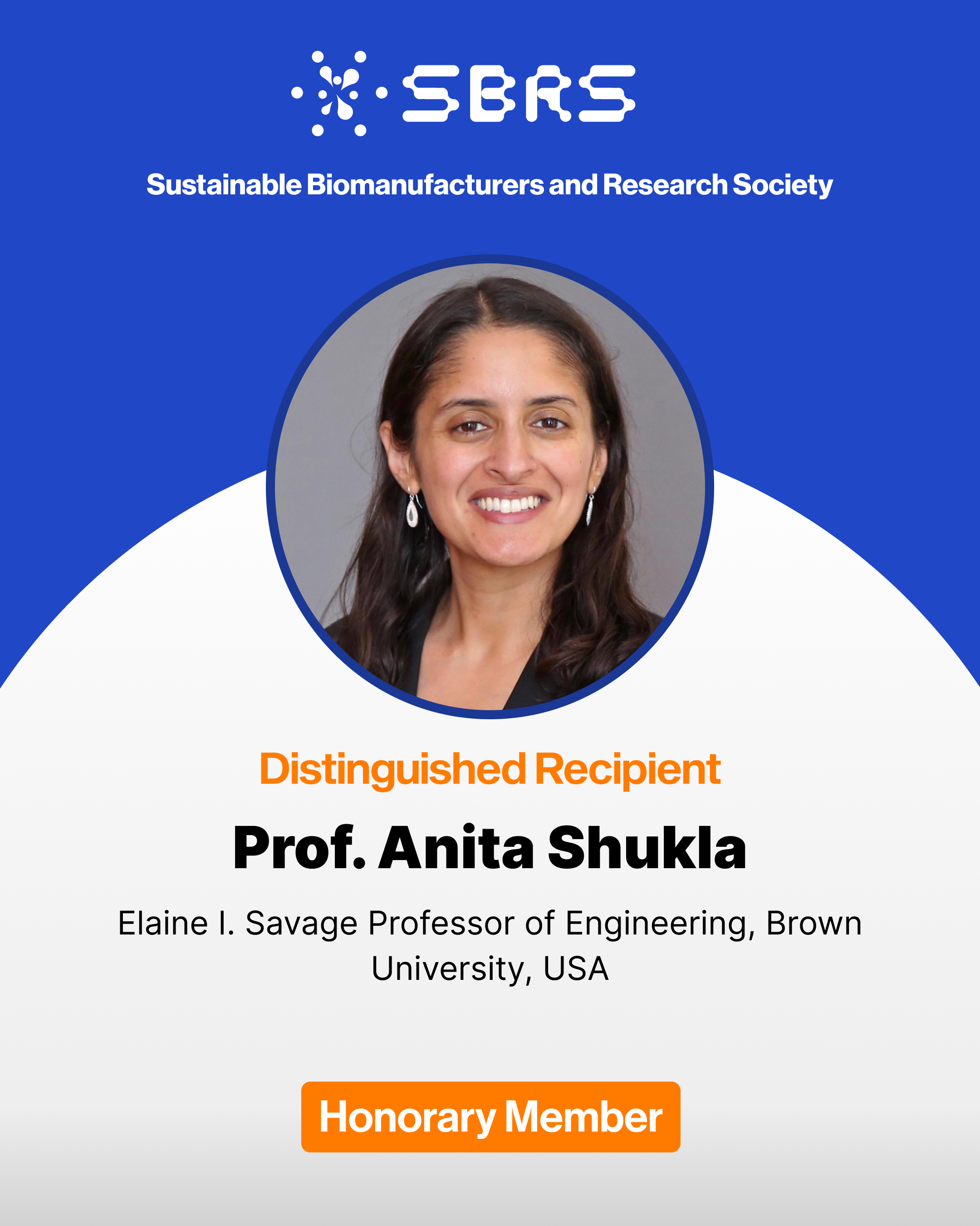 Commemorative shield Prof. Anita Shukla